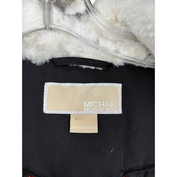 Michael Kors Anorak Snap Front Channel Quilted Jacket Black Size Large Outdoors - Picture 6 of 16